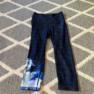 WITH Wear It To Heart X Peloton Blue‎ Printed Leggings Sz Small